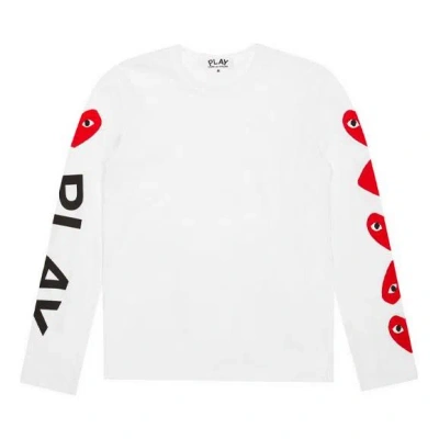 Comme Des Garçons Play Comme Des Garcons Play Alternating Hearts Long-sleeve T-shirt 'white'