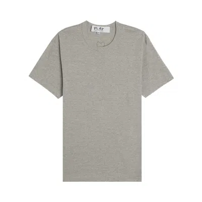 Pre-owned Comme Des Garçons Play Back Emblem T-shirt 'grey' | Men's Size M In Gray