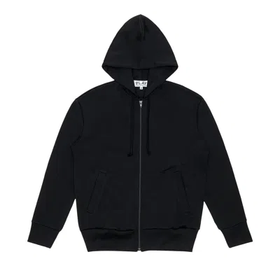 Pre-owned Comme Des Garçons Play Back Emblem Zip Hoodie 'black' | Men's Size L