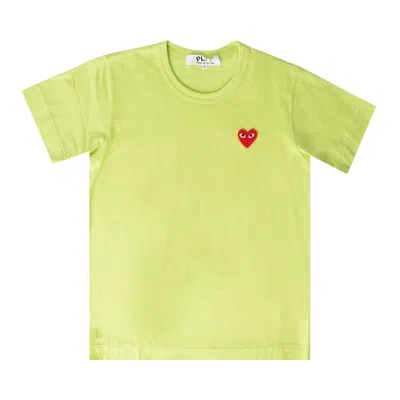 Pre-owned Comme Des Garçons Play Basic Heart Logo T-shirt 'green' | Women's Size L