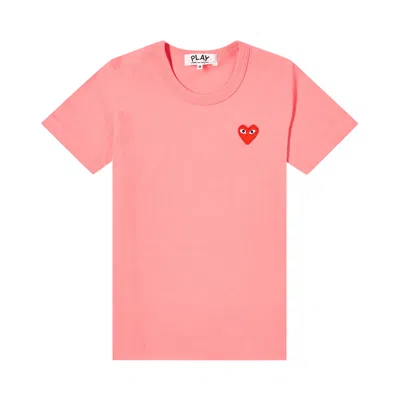 Pre-owned Comme Des Garçons Play Basic Heart Logo T-shirt 'pink'