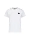 Comme Des Garçons Play Heart-embroidered T-shirt In White