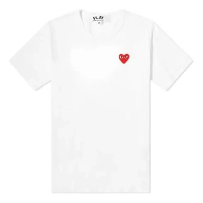 COMME DES GARÇONS PLAY COMME DES GARCONS PLAY BASIC T-SHIRT RED EMBLEM 'WHITE'