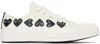 Comme Des Garçons Play Beige Converse Edition Chuck 70 Multi Heart Sneakers In Milk/black/egret