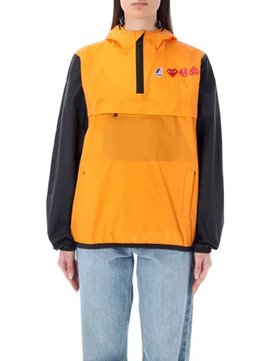 COMME DES GARÇONS PLAY COMME DES GARÇONS PLAY BICOLOR WATERPROOF HOODED JACKET