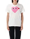 Comme Des Garçons Play Printed And Embroidered T-shirt