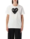 Comme Des Garçons Play Big Heart Stud In White