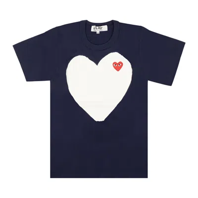 Pre-owned Comme Des Garçons Play Big Heart T-shirt 'blue' | Women's Size M