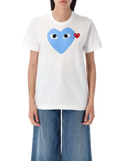 Comme Des Garçons Play Big Heart T-shirt In White