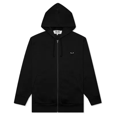 Pre-owned Comme Des Garçons Play Big Heart Zip Up Hoodie In Black