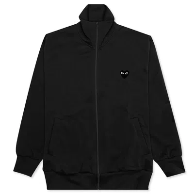 Pre-owned Comme Des Garçons Play Big Heart Zip Up Sweatshirt In Black