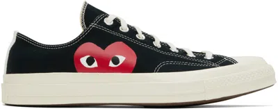 Comme Des Garçons Play Black & White Converse Edition Play Chuck 70 Low-top Sneakers In 1 Black
