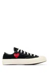 Comme Des Garçons Play Comme Des Garcons Play Black Canvas Comme Des Garã§ons X Converse Sneakers