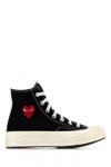 Comme Des Garçons Play Comme Des Garcons Play Black Canvas Comme Des Garã§ons X Converse Sneakers