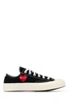 Comme Des Garçons Play Comme Des Garcons Play Black Canvas Comme Des Garã§ons X Converse Sneakers In Black