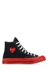 Comme Des Garçons Play Heart Logo Sneakers In Black