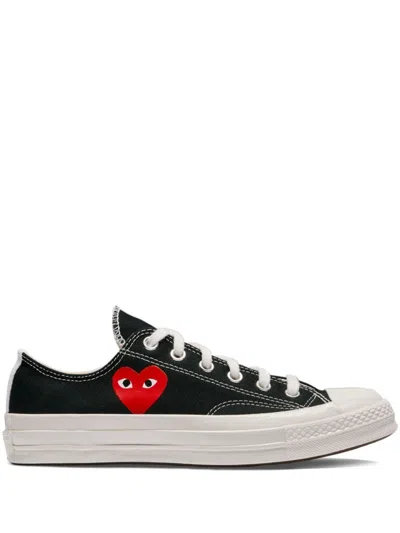 Comme Des Garçons Play Black Canvas Comme Des Garã§ons X Converse Sneakers