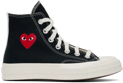 Comme Des Garçons Play Black Converse Edition Chuck 70 Og Single Heart Sneakers In 1 Black
