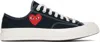 Comme Des Garçons Play Black Converse Edition Chuck 70 Og Single Heart Sneakers In Black-egret-red