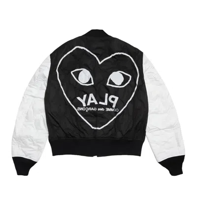 Comme Des Garçons Play Black Emblem Bomber Jacket