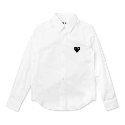 Comme Des Garçons Play Comme Des Garcons Play Black Emblem Button Down 'white'