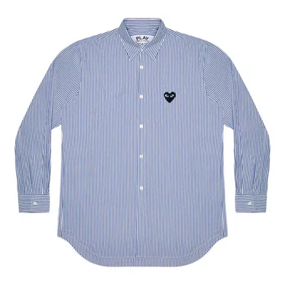 Comme Des Garçons Play Black Emblem Shirt Unisex In Blue