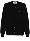 Comme Des Garçons Play Black Heart Cardigan In Black