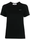 Comme Des Garçons Play Heart Logo T-shirt In Black