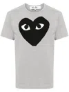 Comme Des Garçons Play Melange Grey Cotton T-shirt  Grey Comme Des Garcons Play Uomo M