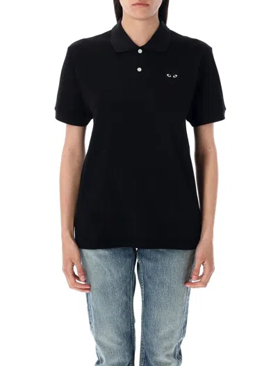 COMME DES GARÇONS PLAY COMME DES GARÇONS PLAY BLACK HEART PATCH POLO SHIRT