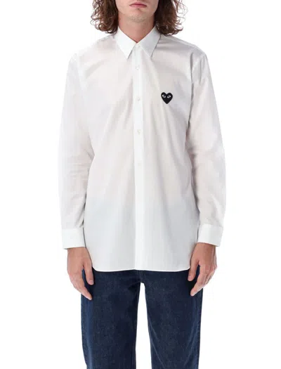 Comme Des Garçons Play White Heart Shirt