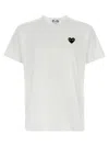 Comme Des Garçons Play Logo-embroidery T-shirt In White