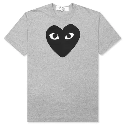 Pre-owned Comme Des Garçons Play Black Heart T-shirt In Grey