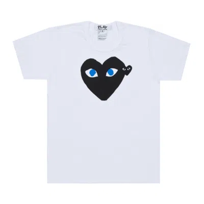 Pre-owned Comme Des Garçons Play Black Heart T-shirt 'white'