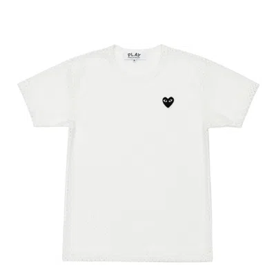 Comme Des Garçons Play Black Heart T-shirt Unisex In White