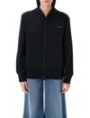 Comme Des Garçons Play Comme Des Garcons Play Men Hooded Zip Up Sweatshirt With Black Small Heart In Black