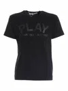 Comme Des Garçons Play Comme Des Garcons Play Mens Black Reverse Logo-print Cotton-jersey T-shirt In Black