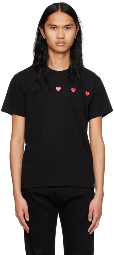 Comme Des Garçons Play Black Many Heart T-shirt In 1 Black