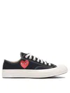 Comme Des Garçons Play Chuck Taylor Small Red Heart Sneakers In Black