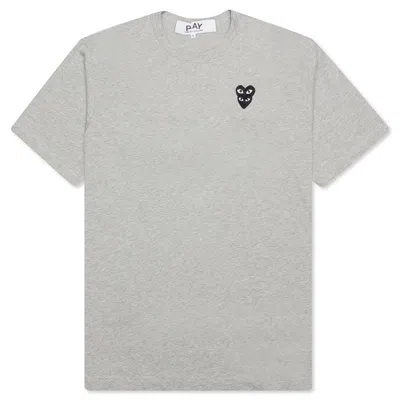 Pre-owned Comme Des Garçons Play Black Stacked Heart T-shirt In Grey