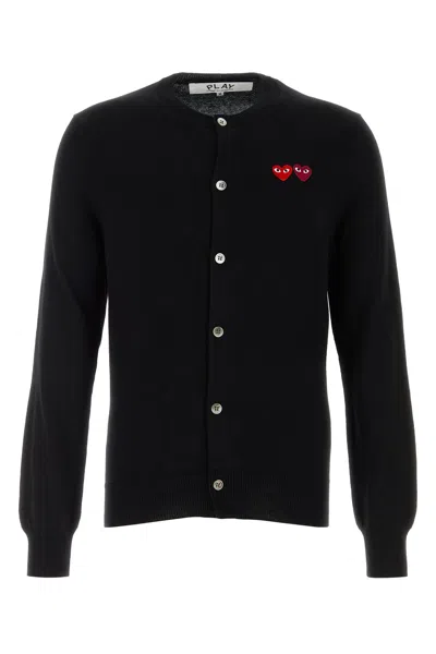 Comme Des Garçons Play Comme Des Garcons Play Black Wool Cardigan