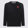 Comme Des Garçons Play Black Layered Double Heart Long Sleeve T-shirt