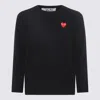 Comme Des Garçons Play Black Layered Double Heart Long Sleeve T-shirt
