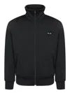 Comme Des Garçons Play Heart Applique Track Jacket In Black