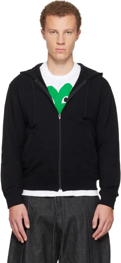Comme Des Garçons Play Black Zip Reverse Heart Hoodie
