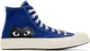 Comme Des Garçons Play Play Converse Cotton High Sneakers In Blue