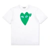 Comme Des Garçons Play Comme Des Garcons Play Greenheart Shaped Printing Short Sleeve White