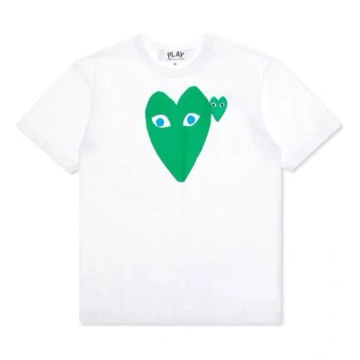 COMME DES GARÇONS PLAY COMME DES GARCONS PLAY BLUE EYED GREEN HEART TEE 'WHITE'