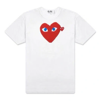 COMME DES GARÇONS PLAY COMME DES GARCONS PLAY BLUE EYES RED HEART T-SHIRT 'WHITE'