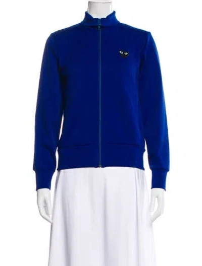 Pre-owned Comme Des Garçons Play Bomber Jacket In Blue